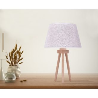DUOLLA BOUCLE asztali lámpa – Ø 28 cm – krémszínű