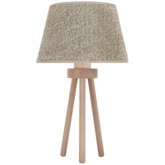 DUOLLA BOUCLE asztali lámpa – Ø 28 cm – bézs