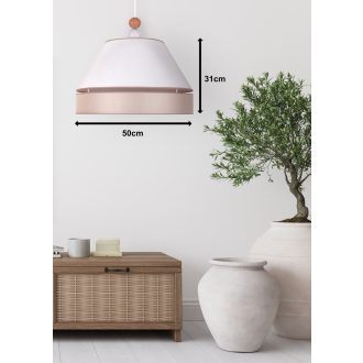 DUOLLA AVIGNON függőlámpa – Ø 50 cm – krémszínű
