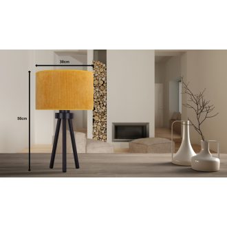   DUOLLA LYON asztali lámpa – Ø 30 cm – narancssárga / ezüstszínű
