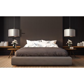   DUOLLA CANNES függőlámpa – Ø 45 cm – krémszínű / ezüstszínű