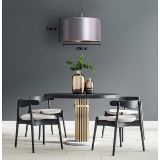   DUOLLA CANNES függőlámpa – Ø 45 cm – szürke / ezüstszínű
