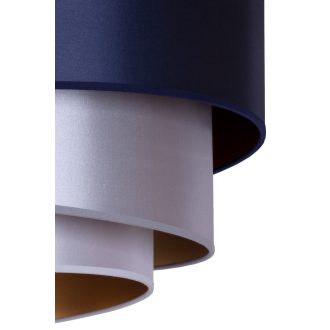   DUOLLA TRIO függőlámpa – Ø 45 cm – szürke / sötétkék