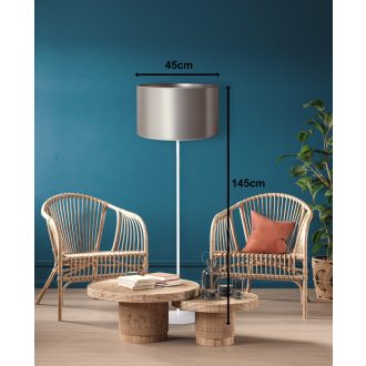 DUOLLA CANNES állólámpa – Ø 45 cm – krémszínű