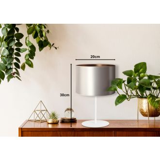 DUOLLA CANNES asztali lámpa – Ø 30 cm – krémszínű