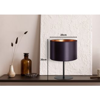 DUOLLA CANNES asztali lámpa – Ø 30 cm – fekete