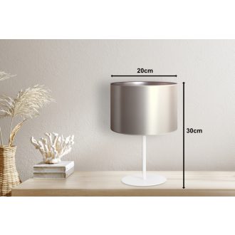 DUOLLA CANNES asztali lámpa – Ø 30 cm – krémszínű