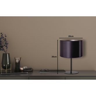 DUOLLA NANTES asztali lámpa – Ø 30 cm – fekete