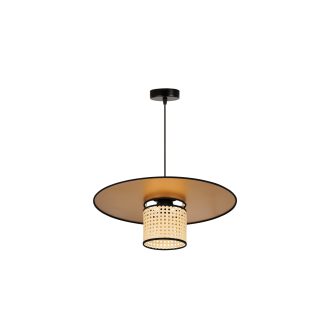   DUOLLA TOKYO RATTAN függőlámpa – Ø 50 cm – bézs / rézszínű