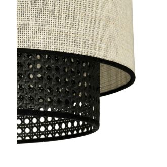   DUOLLA RATTAN YUTE függőlámpa – Ø 45 cm – fehér / fekete