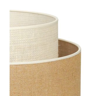   DUOLLA YUTE BOHO asztali lámpa – Ø 25 cm – barna / krémszínű