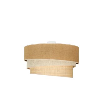 DUOLLA YUTE TRIO plafonlámpa – Ø 60 cm – barna / bézs
