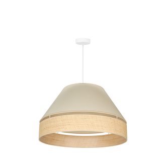   DUOLLA YUTE AVIGNON függőlámpa – Ø 60 cm – krémszínű / bézs
