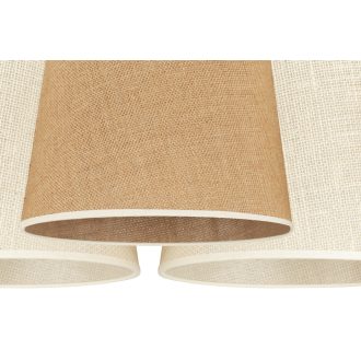   DUOLLA YUTE ROSSA függőlámpa – Ø 45 cm – barna / krémszínű