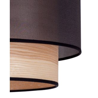 DUOLLA VENEER függőlámpa – Ø 45 cm – fekete / bézs