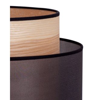 DUOLLA VENEER állólámpa – Ø 45 cm – fekete / bézs