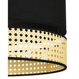   DUOLLA DOUBLE RATTAN mennyezeti lámpa – Ø 40 cm – fekete / bézs