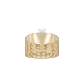   DUOLLA ROLLER RATTAN mennyezeti lámpa – Ø 45 cm – bézs