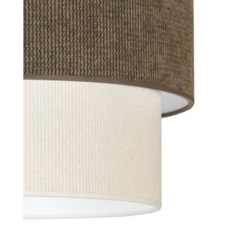   DUOLLA CORDUROY mennyezeti lámpa – Ø 40 cm – barna / bézs