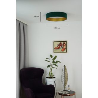   DUOLLA PLAFOND LED plafonlámpa – Ø 45 cm – zöld / aranyszínű