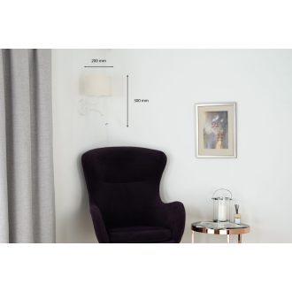 DUOLLA HOTELOVE falilámpa – Ø 20 cm – krémszínű