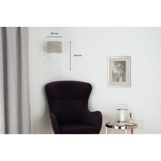 DUOLLA HOTELOVE falilámpa – Ø 20 cm – szürke