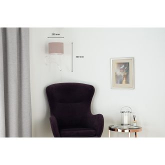   DUOLLA HOTELOVE falilámpa – Ø 20 cm – púderrózsaszín