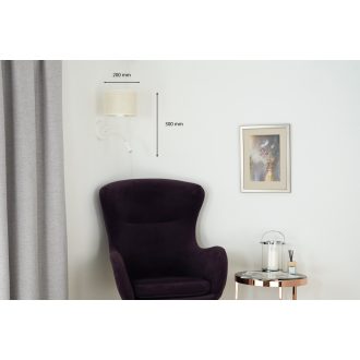DUOLLA HOTELOVE falilámpa – Ø 20 cm – bézs