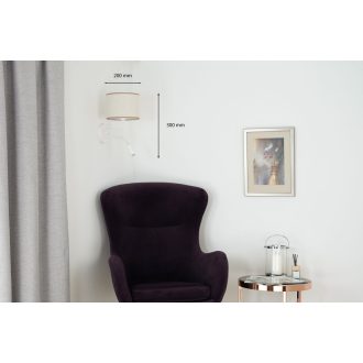 DUOLLA HOTELOVE falilámpa – Ø 20 cm – bézs