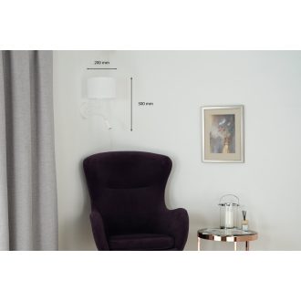 DUOLLA HOTELOVE falilámpa – Ø 20 cm – fehér