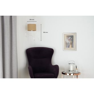 DUOLLA HOTELOVE falilámpa – Ø 20 cm – bézs