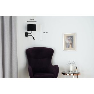 DUOLLA HOTELOVE falilámpa – Ø 20 cm – fekete
