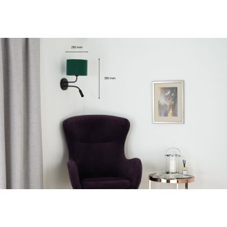 DUOLLA HOTELOVE falilámpa – Ø 20 cm – fekete