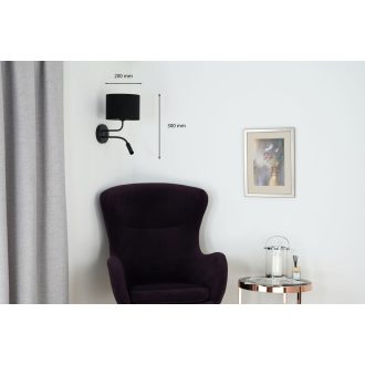 DUOLLA HOTELOVE falilámpa – Ø 20 cm – fekete