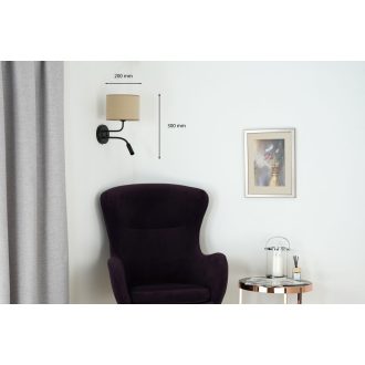 DUOLLA HOTELOVE falilámpa – Ø 20 cm – bézs