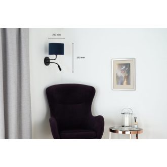 DUOLLA HOTELOVE falilámpa – Ø 20 cm – fekete