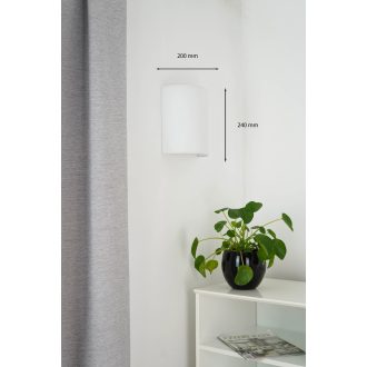 DUOLLA SEMI CIRCLE falilámpa – 21 cm széles – fehér