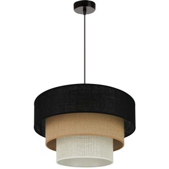   DUOLLA ASPEN LUNETA függőlámpa – Ø 45 cm – fekete / barna