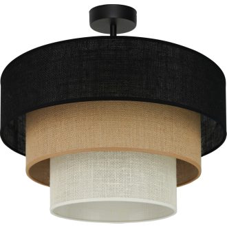   DUOLLA ASPEN LUNETA mennyezeti lámpa – Ø 45 cm – fekete / barna