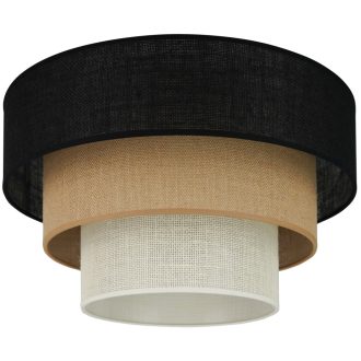   DUOLLA ASPEN LUNETA plafonlámpa – Ø 45 cm – fekete / barna
