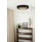 DUOLLA ASPEN LUNETA LED plafonlámpa – Ø 60 cm – fekete / barna