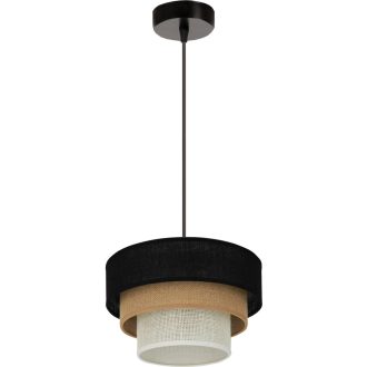   DUOLLA ASPEN LUNETA függőlámpa – Ø 25 cm – fekete / barna