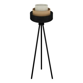   DUOLLA ASPEN LUNETA állólámpa – Ø 45 cm – fekete / barna