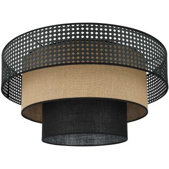   DUOLLA DAKOTA LUNETA plafonlámpa – Ø 45 cm – fekete / barna