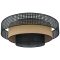 DUOLLA DAKOTA LUNETA LED plafonlámpa – Ø 60 cm – fekete / barna