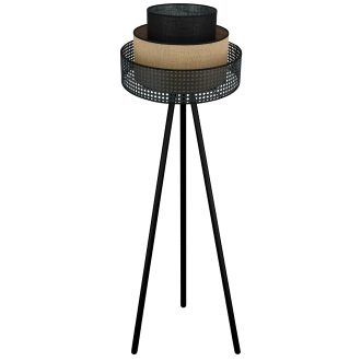   DUOLLA DAKOTA LUNETA állólámpa – Ø 45 cm – fekete / barna
