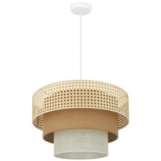   DUOLLA CEDAR LUNETA függőlámpa – Ø 45 cm – bézs / krémszínű