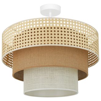   DUOLLA CEDAR LUNETA mennyezeti lámpa – Ø 45 cm – bézs / krémszínű
