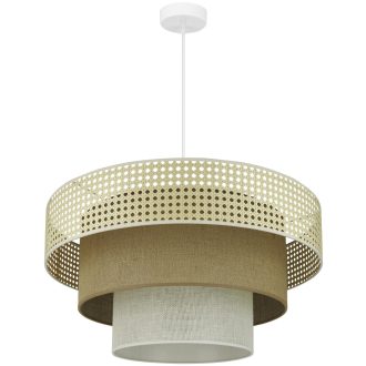   DUOLLA CEDAR LUNETA függőlámpa – Ø 60 cm – bézs / krémszínű
