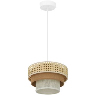   DUOLLA CEDAR LUNETA függőlámpa – Ø 25 cm – bézs / krémszínű